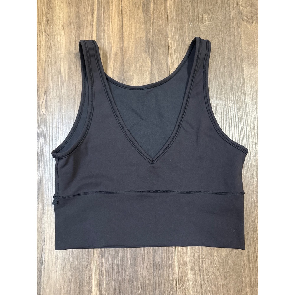 Lululemon Black Power Pivot Sports Bra/Tank Reversible Unlined Women's 8/10‎